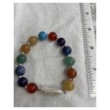 Sevilla Gemstone/Sterling Silver Stretch Bracelet