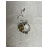 Gems en Vogue Sterling/Palladium Gemstone Ring