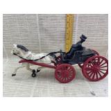 Vintage Cast Iron Toy Horse-drawn Police Chief