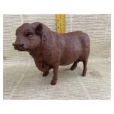 Red Angus Bull Figurine Crushed Pecan Shells