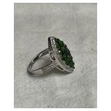 Sterling Silver Gemstone Ring Size 8