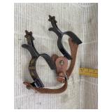 Vintage Cowboy Spurs with a Dark Metal Finish &