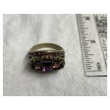 Heidi Daus Ring with Gemstones Size 7