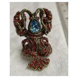 Heidi Daus Ring with Gemstones Size 7