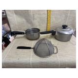 Magnetite 1.5qt Pan & Lid, Pan, Strainer