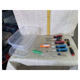 Screwdrivers, Container with Lid