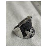 Sterling Silver Gemstone Ring Size 9