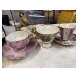 Tea Cup Sets, Floral Print Plates
