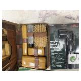 Flashlight, Brush Set, Books