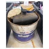 Metal Bucket of Funnels