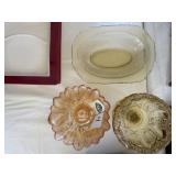 Amber glass Dishes