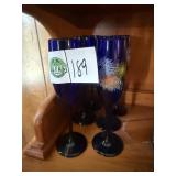 Blue Champagne Glasses