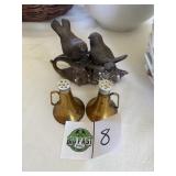 Brass Salt & Pepper Shaker/ Bird S&P Shaker