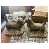 Brass Dog Bookends