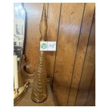 Amber Colored Decanter/ Genie Bottle