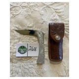 Buck Knife with Leather Sheath