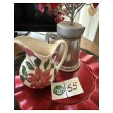 Floral Print Pitcher, Chargers, Heart Tree