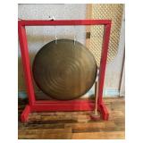 Large Gong on Stand