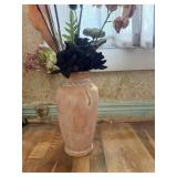 Large Pottery Vase with Flowers