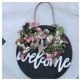 New Farmhouse Welcome Sign Wreath New Farmhouse Welcome Sign Wreath