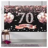 New 70th Birthday Decorations for Women - Rose New 70th Birthday Decorations for Women - Rose