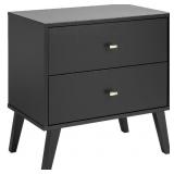 New Milo 2-drawer Nightstand, Dresser Black New Milo 2-drawer Nightstand, Dresser Black