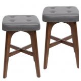 New Set 2 Silverwood, Beacon 24' Brown Bar Stools New Set 2 Silverwood, Beacon 24' Brown Bar Stools