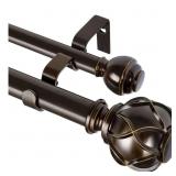 New 1 Inch Double Curtain Rods 36 to 72 Inches New 1 Inch Double Curtain Rods 36 to 72 Inches