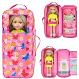 New 14.5 Inch Girl Doll Carrier Case Travel Bag New 14.5 Inch Girl Doll Carrier Case Travel Bag