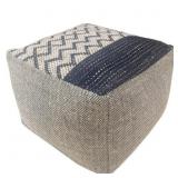 New Hannah Chevron Design Square Pouf New Hannah Chevron Design Square Pouf