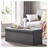 New 43 Inches Folding Storage Ottoman Bench New 43 Inches Folding Storage Ottoman Bench