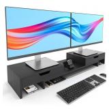 New Dual Monitor Stand Riser with Adjustable New Dual Monitor Stand Riser with Adjustable