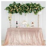 New Glitter Rose Gold Sequin Tablecloth New Glitter Rose Gold Sequin Tablecloth