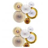 New 12 pcs Wedding Fans Hanging Decor Party New 12 pcs Wedding Fans Hanging Decor Party