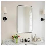 New Wall Mirror for Bathroom, 20x28 Black New Wall Mirror for Bathroom, 20x28 Black