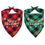 New 2 Pack Christmas Dog Plaid Bandana Triangle New 2 Pack Christmas Dog Plaid Bandana Triangle