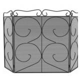 New Lizh Metalwork 3-Panel Scroll Fireplace Cover New Lizh Metalwork 3-Panel Scroll Fireplace Cover