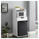 New Microwave Rolling Kitchen Storage Cart, White New Microwave Rolling Kitchen Storage Cart, White