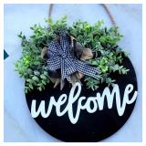 New Farmhouse Welcome Sign Wreath New Farmhouse Welcome Sign Wreath