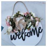New Farmhouse Welcome Sign Wreath New Farmhouse Welcome Sign Wreath