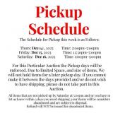 Pickup Schedule Information Pickup Schedule Information