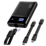 New Portable Charger, Adjustable Built-in Cables New Portable Charger, Adjustable Built-in Cables