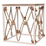 New Mango Wood and Jute Roped Console Table New Mango Wood and Jute Roped Console Table