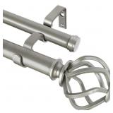 New 1 Inch Double Curtain Rods 72 to 144 Inches New 1 Inch Double Curtain Rods 72 to 144 Inches