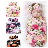 New 3 Sets Newborn Floral Receiving Blankets New 3 Sets Newborn Floral Receiving Blankets