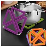 New Set of 5 Silicone Trivet Mat Expandable Hot New Set of 5 Silicone Trivet Mat Expandable Hot