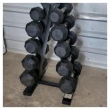 New Dumbbell Rack with Dumbbells