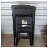 Black Folding Chairs Set of 5