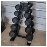 New Dumbbell Rack with Dumbbells