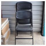 Black Folding Chairs Set of 3